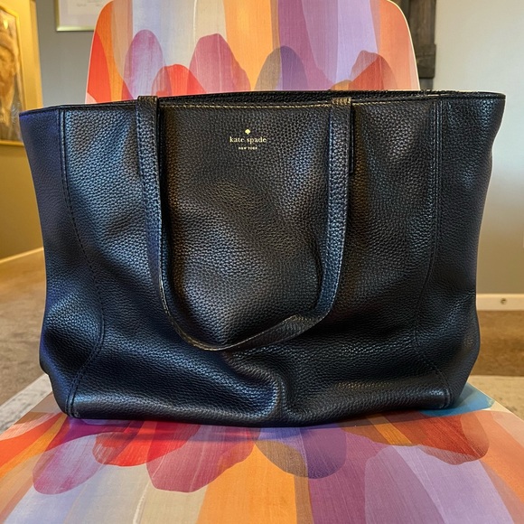 kate spade Handbags - Kate Spade black leather tote